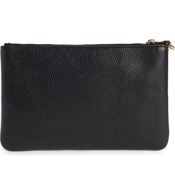 Coach pebbled leather wristlet black authentic - Picture 3 of 15